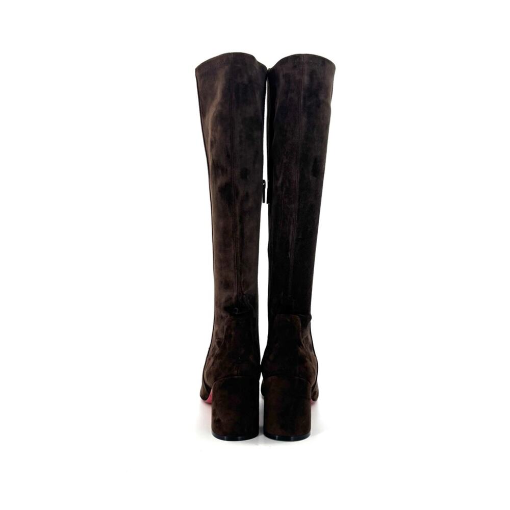 Christian Louboutin Jane Botta 55 Cosme Brown Suede Knee High Boots 40.5 - Picture 3 of 9